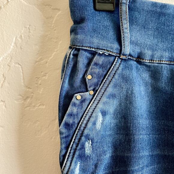 Zoe Fashion Size XS Jeans - Original Premium Denim Ripped Buttons Trendy Stylish - Picture 3 of 9